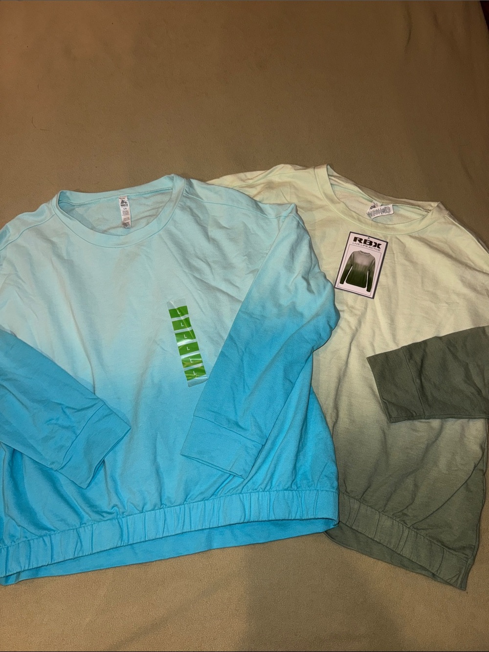 Pair of Blue and  Ombre Long-Sleeve Women’s Tops